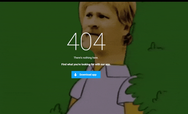 Оригинальная страница с 404 not found